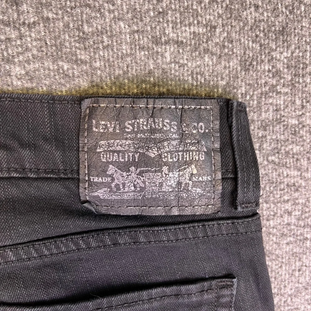 Levis 511 Jeans Mens 36x30 Black Grunge Skinny Casual‎ Slim Stretch Denim Retro